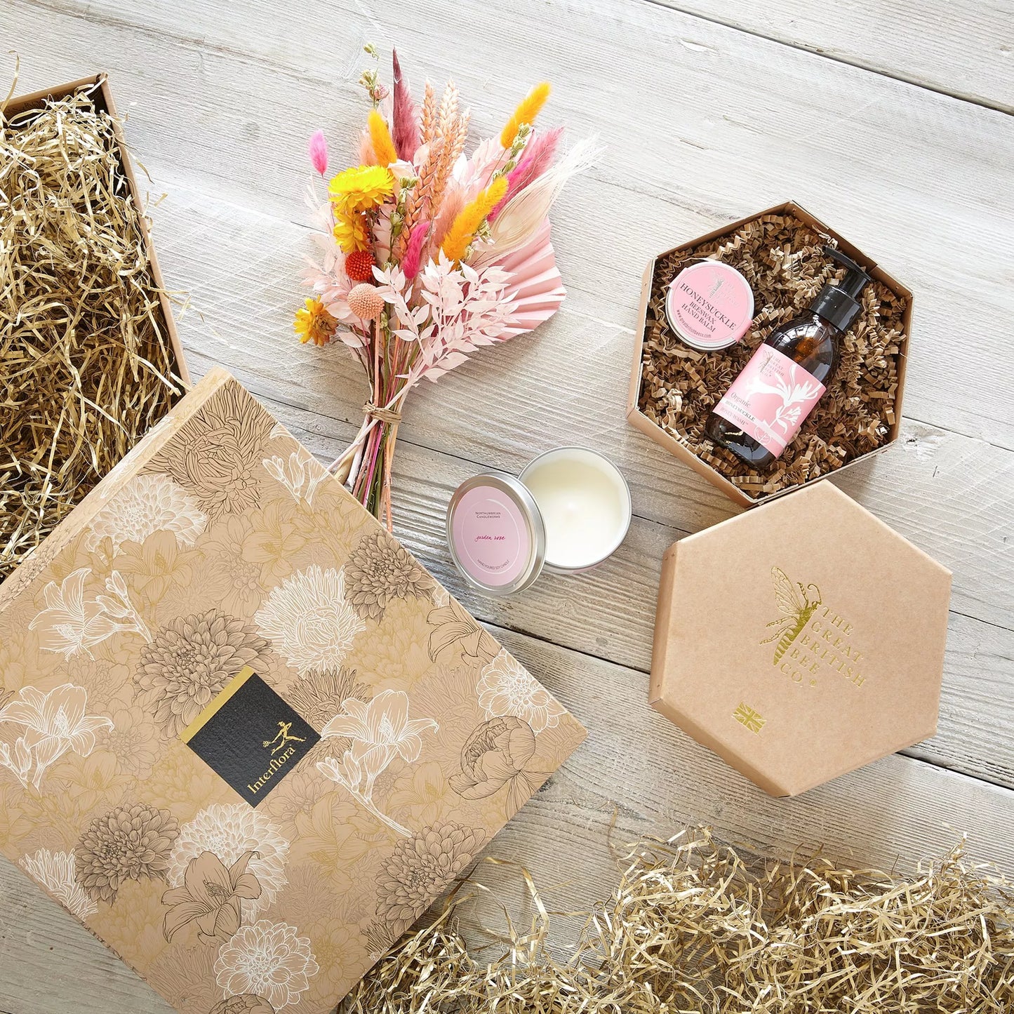 Dried Flowers Pamper Gift Set
