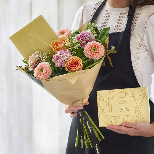 Congratulations gift set with chocolates and card