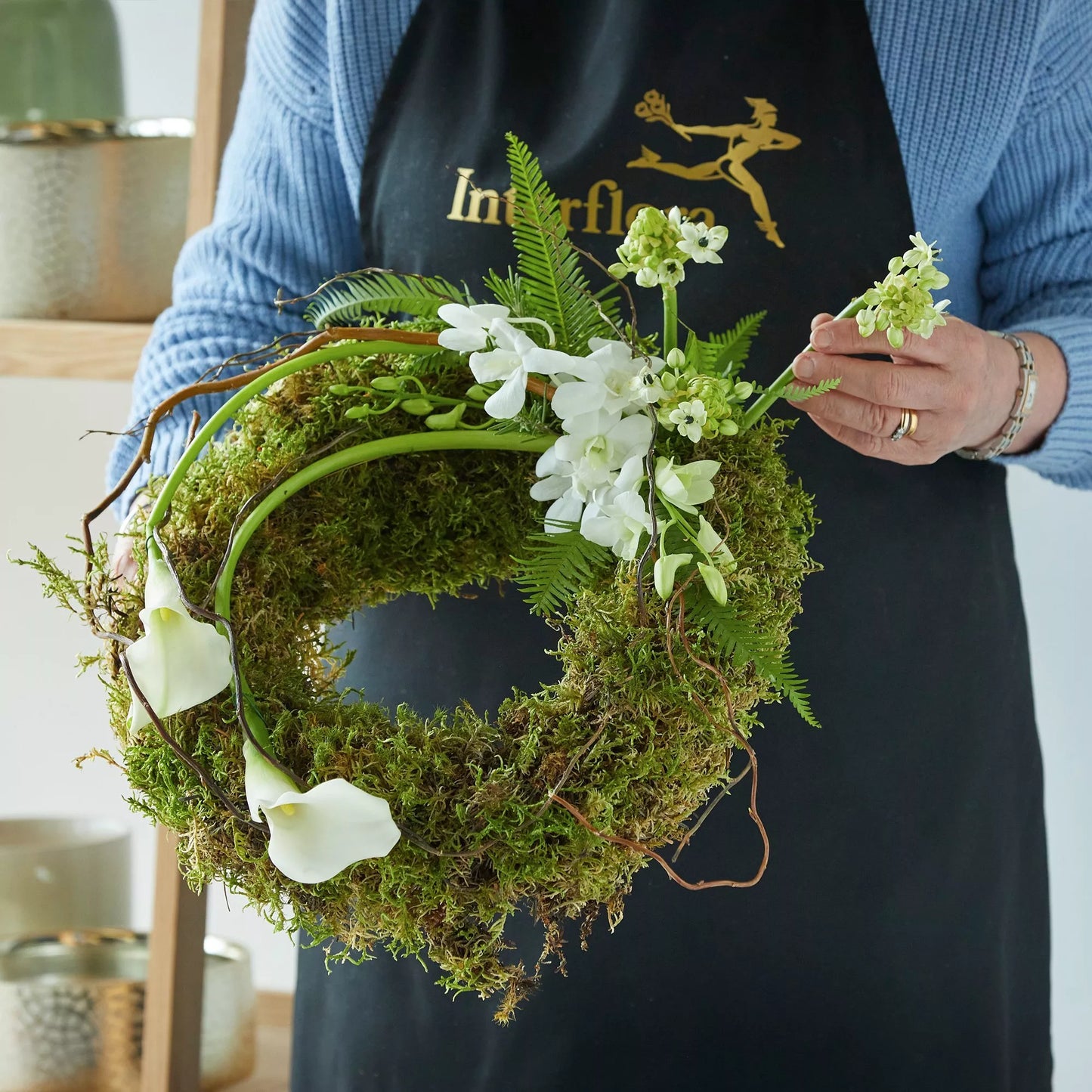 Eco-friendly White Calla Wreath