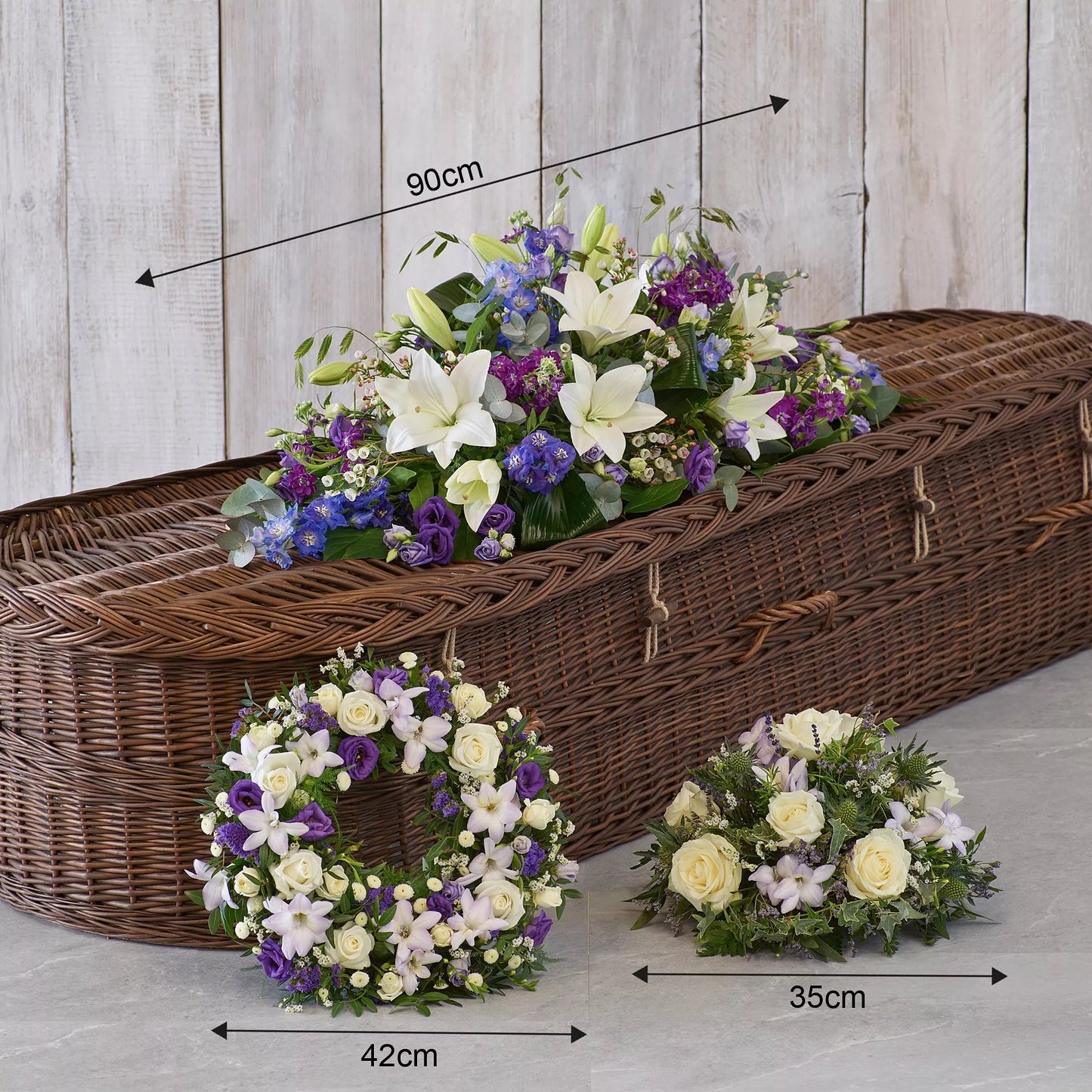 The Blue Collection - Casket Spray, Wreath & Posy
