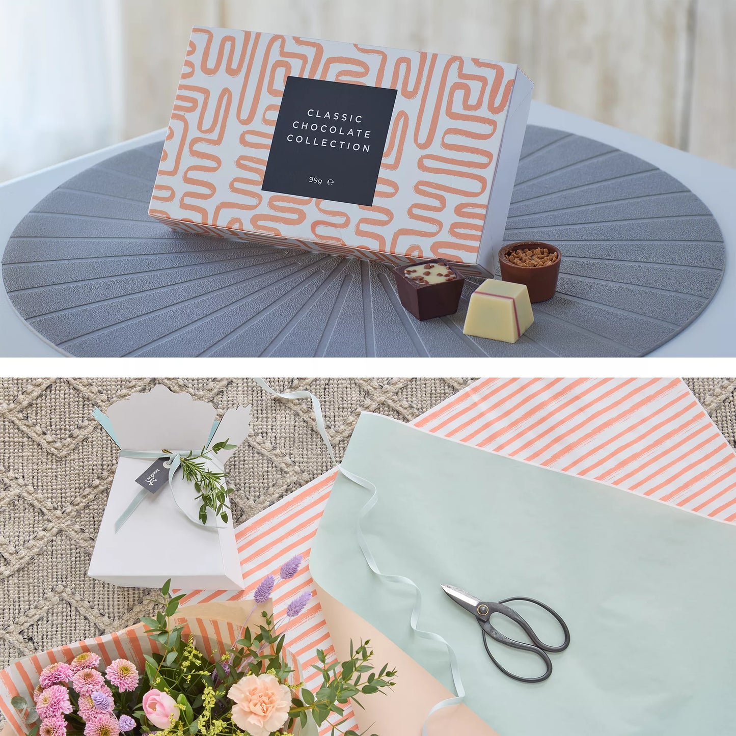 Pastel Spring Bouquet With Chocolates