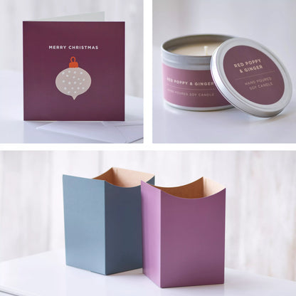 Opulent Classic Christmas Gift Box, Candle & Card